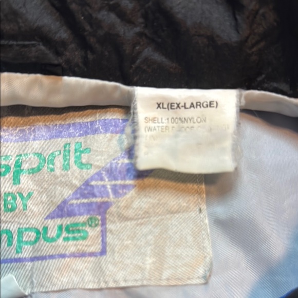 Vintage Esprit by Campus Blue Black & Green Windbreaker Jacket Sz XL - Picture 4 of 4